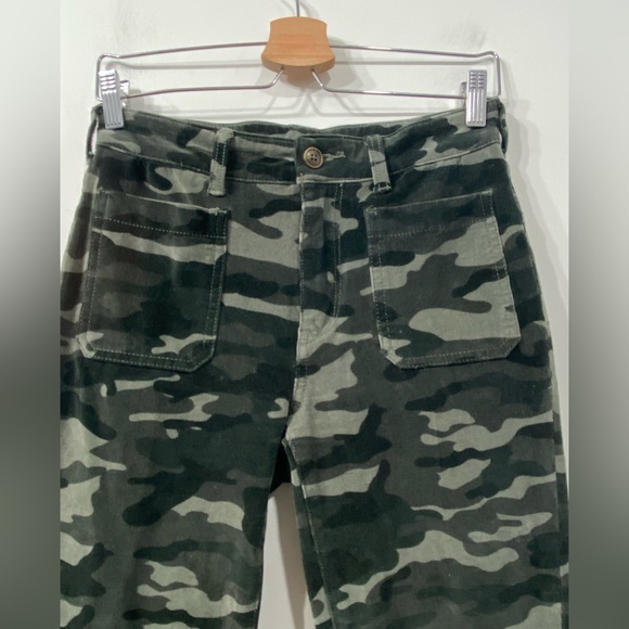 Anthropology Pilcro and The Letterpress High Rise Skinny Corduroy Green Camo 27 - Picture 4 of 13